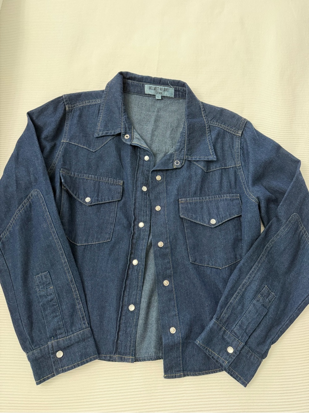 Velvet Heart Dark Blue Denim shirt
